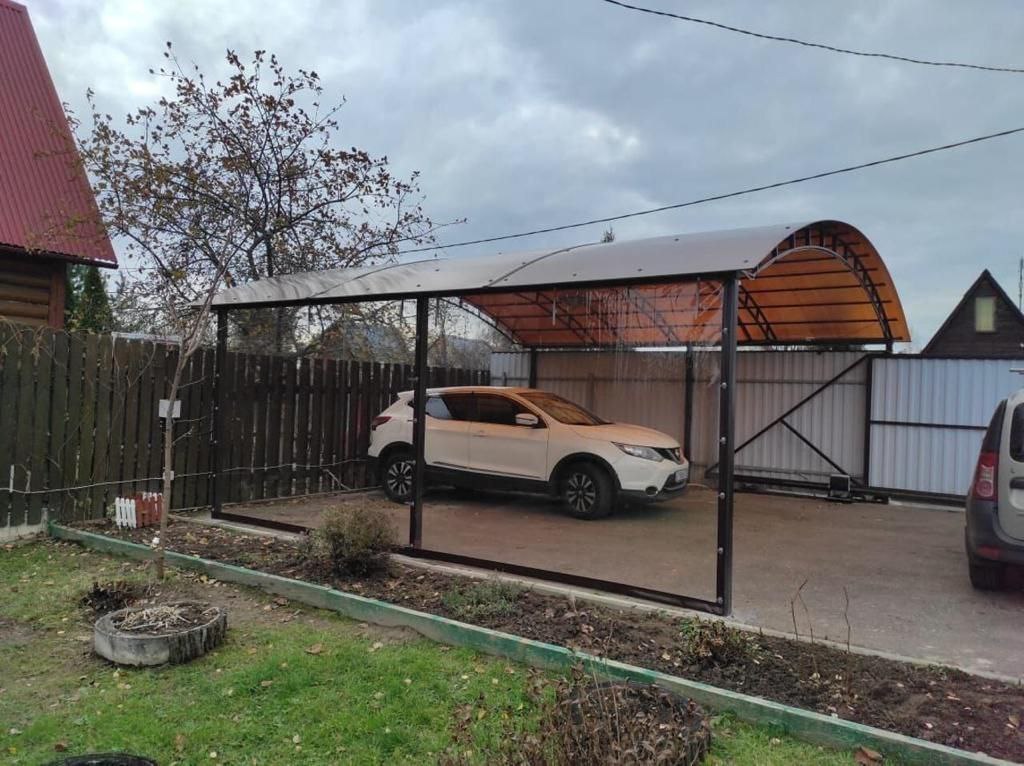 Прозрачные шторы ПВХ для навеса под автомобиль в Суворове